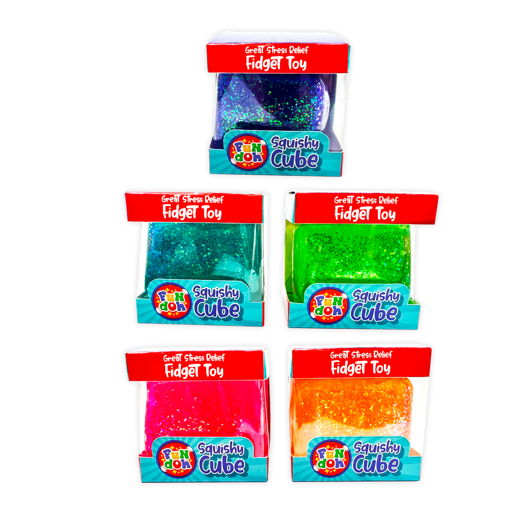 Fun Doh Squish & Squeeze Sparkle Cube