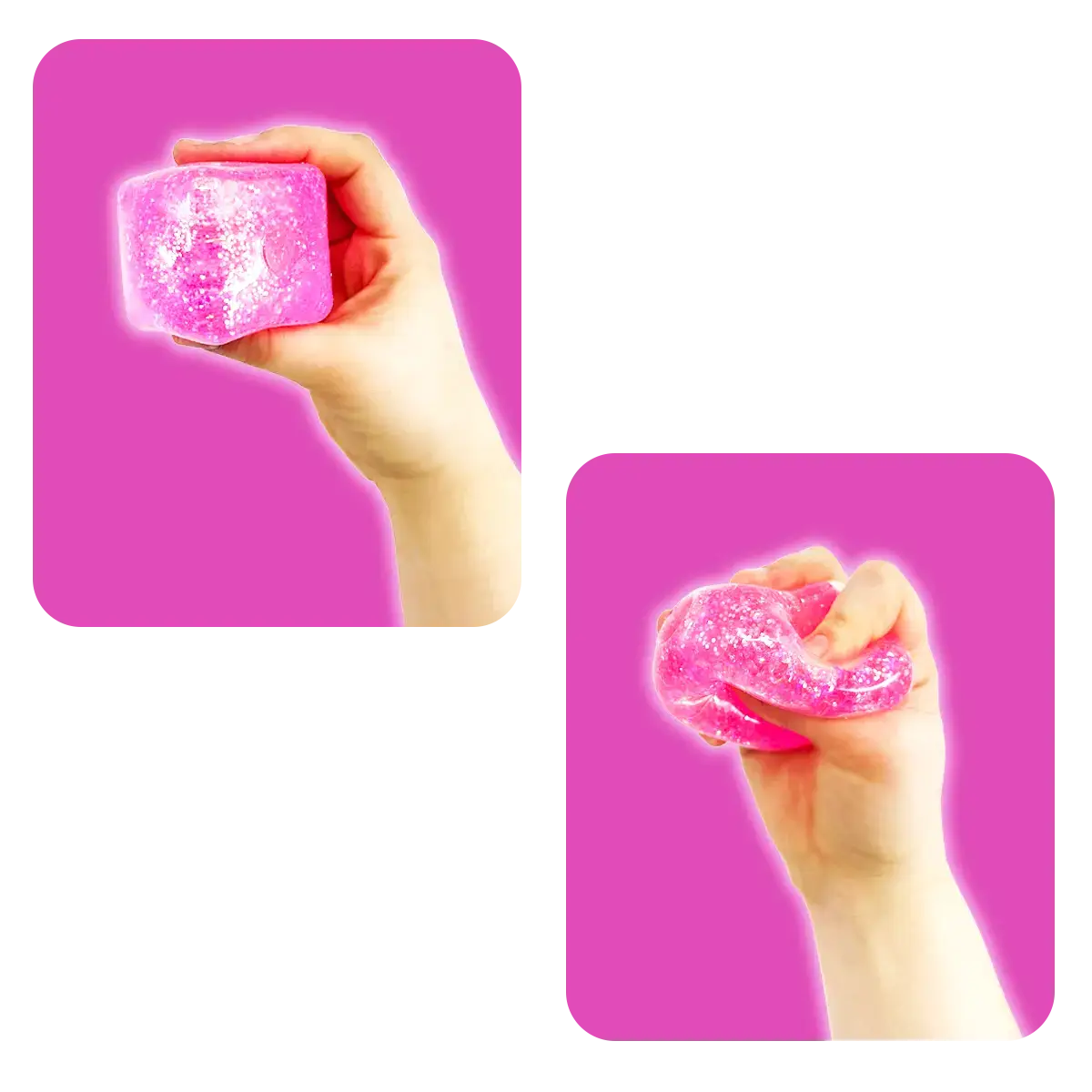 Fun Doh Squishy Cube — Glitter