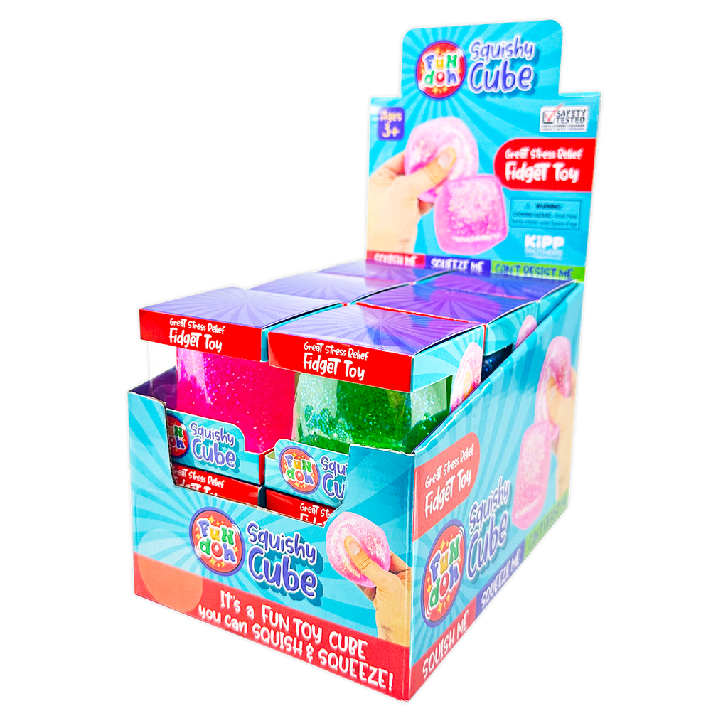 Fun Doh Squish & Squeeze Sparkle Cube