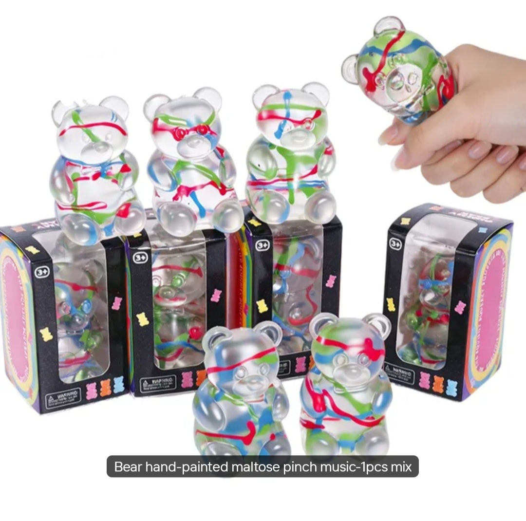 Transparent swirl Gummy Bear Squishy